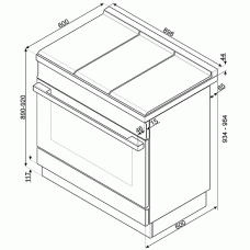 Варочный центр SMEG CPF9IPX