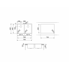 Мойка SMEG VR12S3434 Мойка SMEG VR12S3434