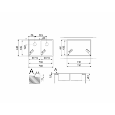 Мойка SMEG VR12S3434 Мойка SMEG VR12S3434