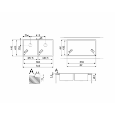 Мойка SMEG VR12S4040