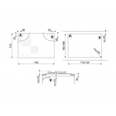 Варочная панель SMEG PM3743D Варочная панель SMEG PM3743D