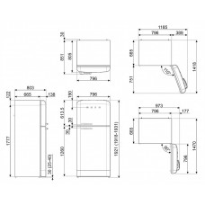 Холодильник SMEG FAB50RRD5