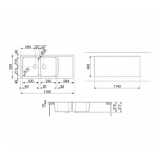 Мийка SMEG LZ116A2 Мийка SMEG LZ116A2