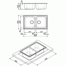 Мойка SMEG LZ862A2 Мойка SMEG LZ862A2