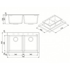 Мойка SMEG VZ3434N Мойка SMEG VZ3434N