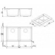 Мойка SMEG VZUM3434N Мойка SMEG VZUM3434N