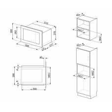 Микроволновая печь SMEG FMI125N Микроволновая печь SMEG FMI125N