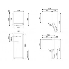 Холодильник SMEG FAB28RDBB6 Холодильник SMEG FAB28RDBB6